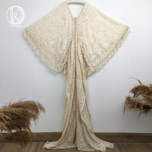 Don&Judy Maternity Dress For Photo Shoot Pregnancy Boho Lace Dress For Photography Baby Shower Maternity Photography 2021
