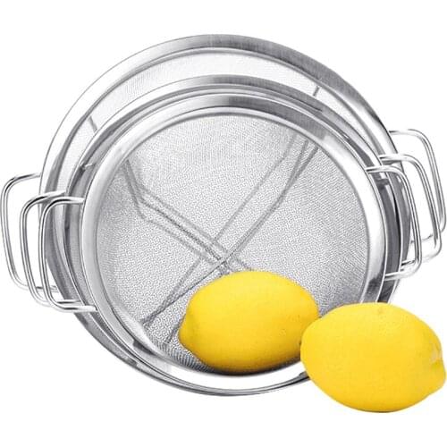 Durable Stainless Steel Fine Mesh Washing Rice Strainer Fruits Vegetable Sieve Colander Multifunctional Kitchen Supplies