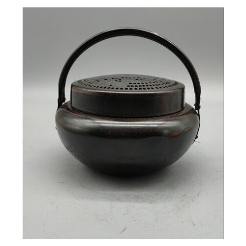 Antique Old Chinese Bronze Hand Incense Burner Brass