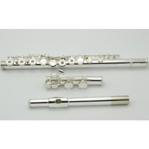Silver Plate 16 Open holes flute C key+E