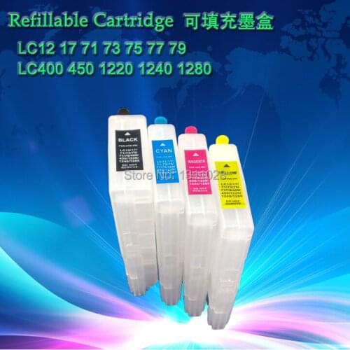 INK WAY Standard Refillable inkjet cartridge for LC1220 LC1240 LC1280,LC40 LC73 LC77,LC71 LC75 LC79,LC12 LC17,LC40,LC400 LC450