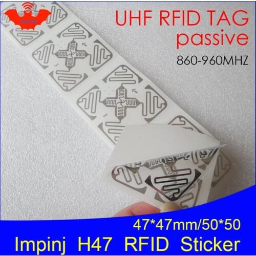 UHF RFID tag sticker Impinj H47 wet inlay 915mhz 900 868mhz 860-960MHZ Higgs3 EPCC1G2 6C smart adhesive passive RFID tags label