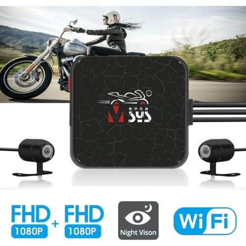 Motorcycle Video Recorder DVR D6RL D6WL Dual 1080P Action Camera Front & Rearview Waterproof Dash Cam Night Vision Black Box