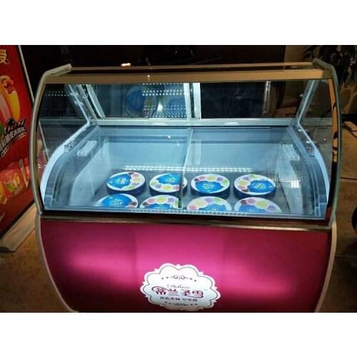 Cafe Shop Ice Cream Display Showcase/ice cream freezer/freezing machine