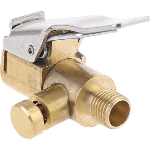 W3JE Brass Tire Inflator Lock on Air Chuck Air Compressor Pump Fine Thread Deflation Portable tire inflator tire Chuck Hose