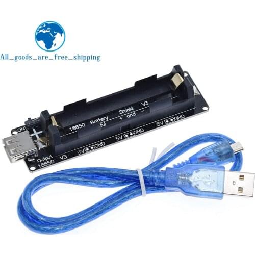 ESP32 ESP32S For Wemos For Raspberry Pi 18650 Battery Charge Shield Board V3 Micro USB Port Type-A USB 0.5A For Arduino Charge