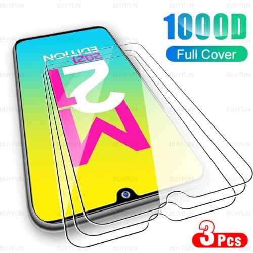 3Pcs Glass For Samsung Galaxy M21 2021 Tempered Glass protective case for Samsung M 21 M215G Sam Sung M21 safety tremp glas