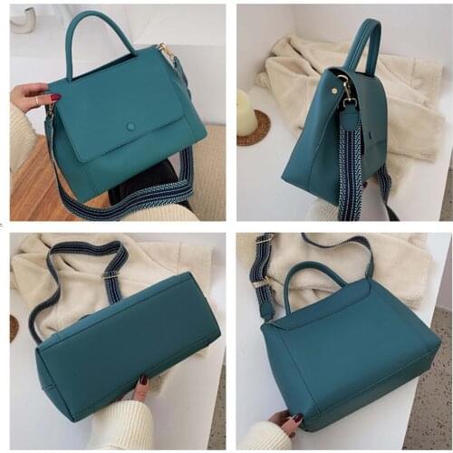 2020 winter Solid Color Shoulder Messenger Bag Lady Chain Travel Small Handbag Fashion Simply PU Leather Crossbody Bag For Women