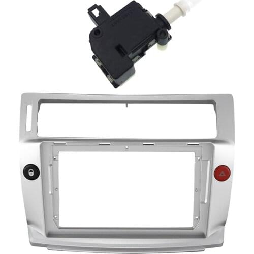 1 Pcs 2 Din Car Radio Face Plate Frame & 1 Pcs Tailgate Central Boot Locking Actuator