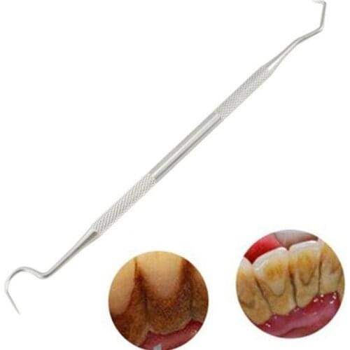 1pc Stainless Steel Double Ends Dentist Teeth Clean Hygiene Explorer Probe hook Pick Dental Tool Products
