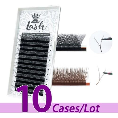 10case/lot Create your own logo private label Y-Shape magnetic eyelashes extension charming magnetic eyeliner with colored box