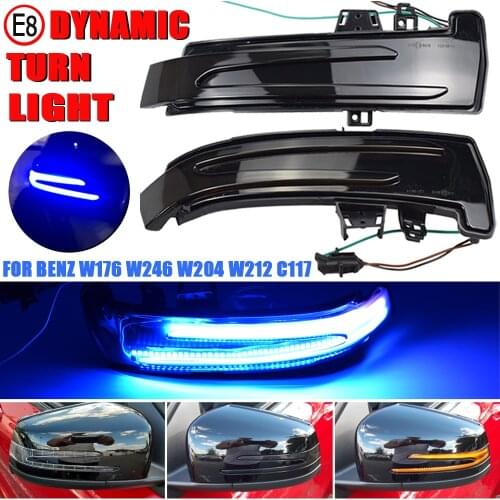 2pcs Dynamic LED Turn Signal Light Mirror Indicator Blinker for Mercedes Benz W176 W246 W204 W212 C117 X156 C204 X117