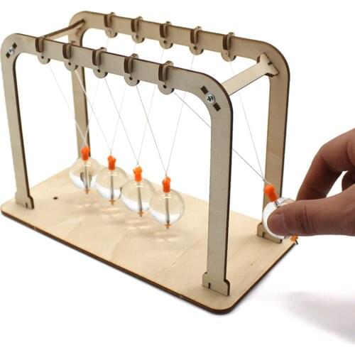 Home Decoration Accessories Modern Newtons Physics Science Pendulum Newton Balls Cradle Balance Balls Science DIY Wood Crafts