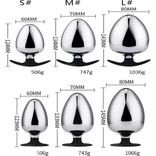 Hot Selling Anal Plug Dildo Huge Fist Strap On Sex Toys For Men/Women Masturbators Stainless Steel Toys Big Butt Plug Wearable