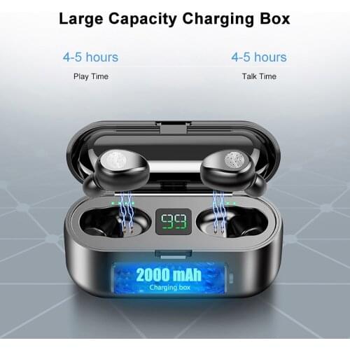 Wireless Bluetooth 5.0 TWS Earphone with Digital Led Power Display Mpow In-Ear Stereo Earbuds with CVC8.0 & 2000mAh Power Bank