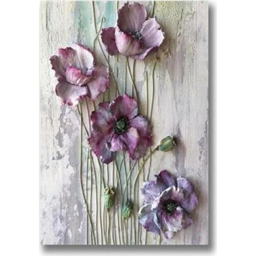 Flowers Art Rose Peony DIY 11CT Embroidery Cross Stitch Kits Needlework Craft Set Printed Canvas Cotton Thread Home Sale