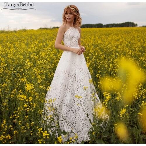 Wild Lace Wedding Dresses A Line Elegant Fashion Bridal Gowns 2021 Beauty Vestido de Noivas DW418