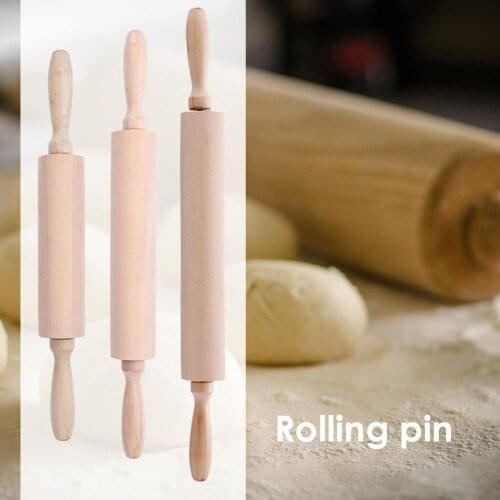 Household Solid Wood Roller Pin Fondant Cake Baking Cookies Noodles Dough Roasting Rolling Pin Kitchen Accessories
