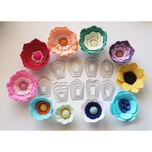 Hot Sale 9pcs Different Flowers Petal Stencil Metal Cutting Dies Cut Practice Hands-on DIY Scrapbooking Album Craft dies Tool