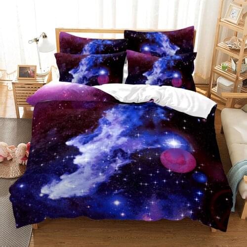 Starry Sky And Galaxy Bedding Set Duvet Cover Set 3d Bedding Digital Printing Bed Linen Queen Size Bedding Set Fashion Design
