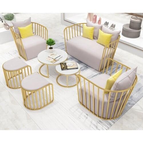 Nordic clothing store sofa shop with simple modern Korean nail salon reception beauty salon small sofa net red