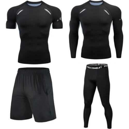 Mannen Trainingspak Gym Fitness Compressie Sport Pak Kleding Running Jogging Sport Wear Oefening Workout Training Panty Mma