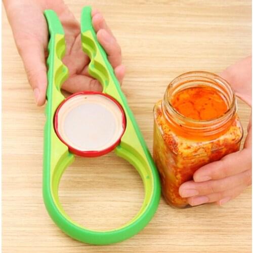 Multifunction 4 In 1 Hot Fashion Screw Cap Jar Bottle Wrench Gourd-shaped Can Opener Kitchen Tool Bar Accessories Gadget