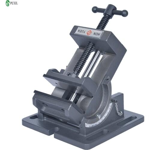 Tilting guide bar angle clamp drill bench drill with 90 degree angle small vise 4 inches