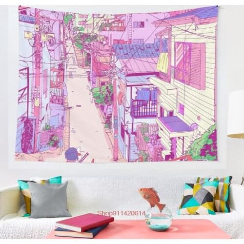 Anime Retro tapestry Wall Tapestry Wall Hanging Wall Decor Bedspread Wall Art Coverlet Bedding Curtain Personalized Table