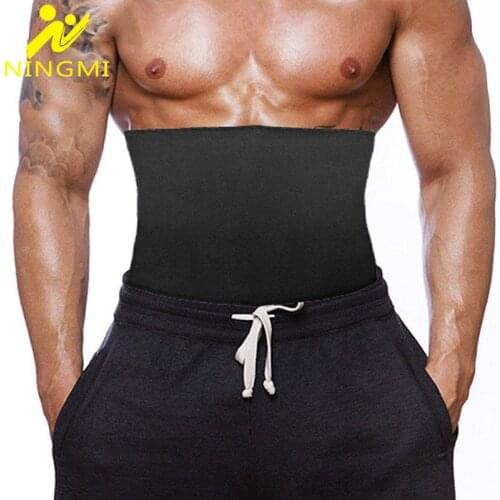 NINGMI Neoprene Body Shaper Slimming Waist Trainer Cincher Corset Men Slim Modeling Belt Tummy Slimming Strap Girdle Underwears