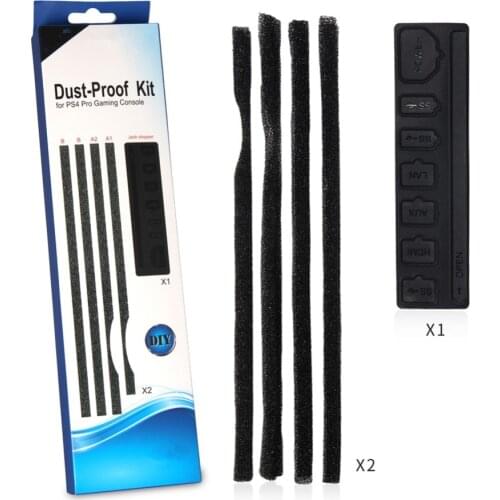 For PS4 Pro Dust Proof Cover Case Mesh Stopper Pack Kits for PS4 Pro Gaming Console 2-in-1 Dust Prevention Cover Dustproof Kit