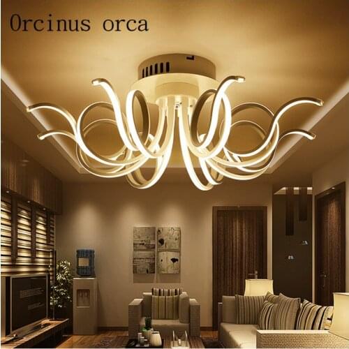Modern led living room ceiling lights bedroom acrylic lamp plafondlamp luminarias de ceiling lamps lighting fixtures