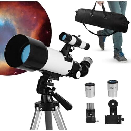 Telescope Adult 70mm Aperture 400mm Traveling Astronomy Beginner With Tripod Handbag