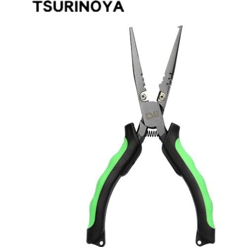 TSURINOYA Fishing Plier Multifunctional HC-178 Fishing Scissors Hook Remover Line Cutter 178mm 137g Portable Fishing Equipment