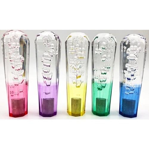 Universal 15cm Car Stitching Color Multicolor Gear Shift Knob Crystal Bubble Gear Shift Knob Colorful Shifter Lever