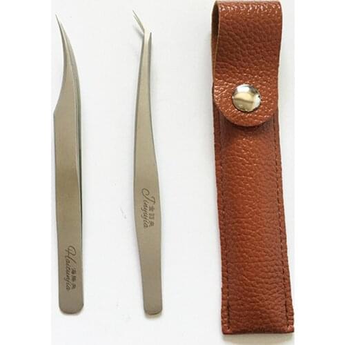 ZtDpLsd 1Pcs Straight Curved Eyelash Tweezers Nipper Stainless Steel Pointed Clip Makeup Eye Lashes Eyebrow Removal Extension