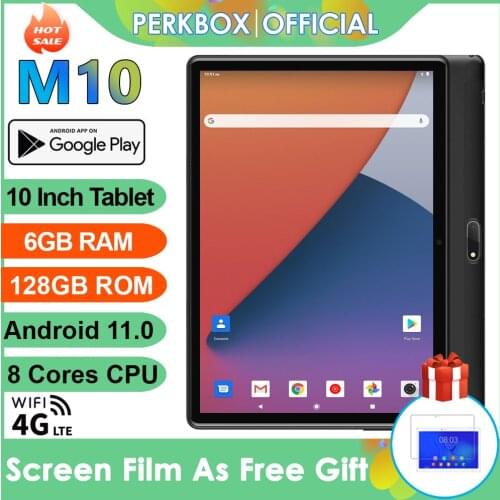 Google 10 Inch Tablet Android 10.0 OS Octa Core CPU 6GB RAM 128GB ROM 1280x800 IPS 4G LTE GPS WiFi Bluetooth планшет 10 дюймов