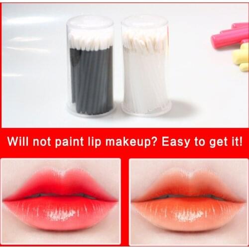 100 pcs Disposable Makeup Lip Brush Lipstick Lipgloss Wands Eyeshadow Applicator Cosmetic Makeup Accessories