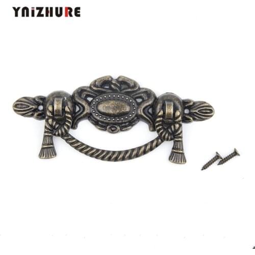 115*47mm 8Pcs Retro Alloy Kitchen Drawer Cabinet Door Handle Furniture Knobs Hardware Cupboard Antique Pull Handles,Bronze Tone
