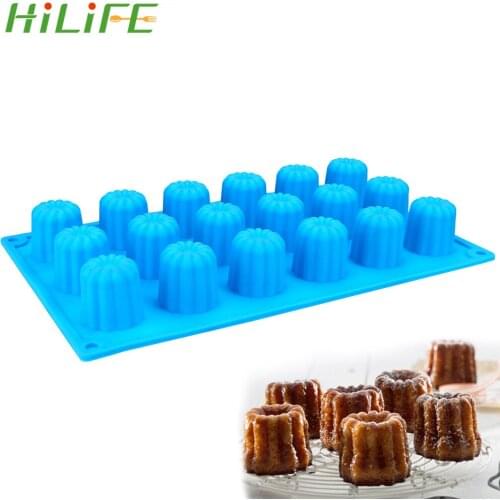 HILIFE 18Holes Random Color Silicone Cake Chocolate Mold DIY Cupcake Baking Pan Small Flower Muffin Shape Candy Baking Non-Stick