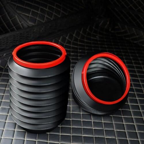 Car trash Can Waterproof Easy To Clean No Odor Switch With Lid Foldable Retractable Garbage Bag Lightweight Rubbish Trash Can