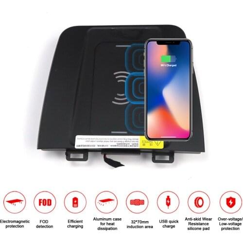 Aotsr QI Wireless Car Charger For Mazda 3 (low) 2015-2018 Intelligent Infrared Fast Wireless Sensitive Charging Phone Holder