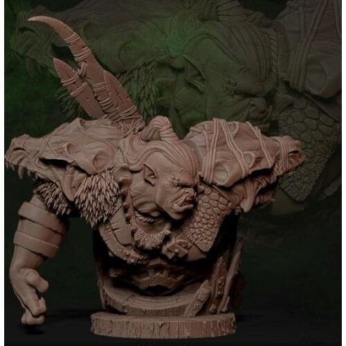 1/12 Scale Resin Bust Orc Figure Model Kit Free Shipping