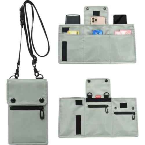 Mens mobile phone bag shoulder bag multi-purpose small backpack nylon fabric cross-body travel bag waterproof cross-body bag