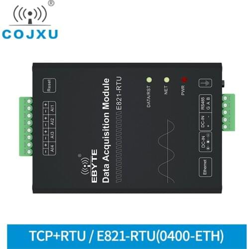 E821-RTU(0400-ETH) RS485 RJ45 Digital Quantity Modbus TCP RTU 4 Channel Input Wireless Transparent Transceiver Modem