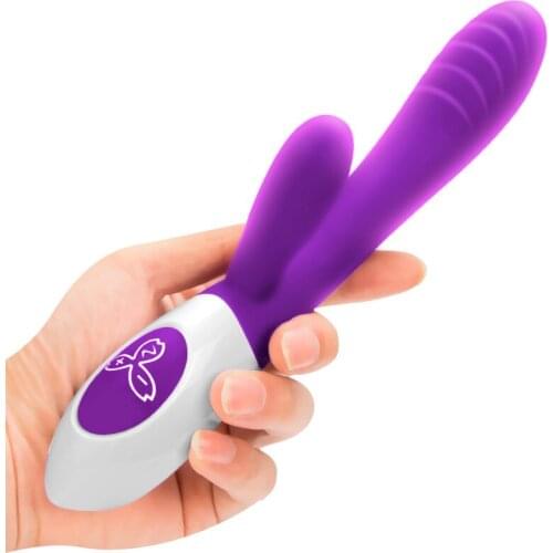 Man Nuo 8 Speeds G Spot Dildo Rabbit Vibrator for Women Dual Vibration Silicone Powerful Masturbation Female Vagina Orgasm Adult