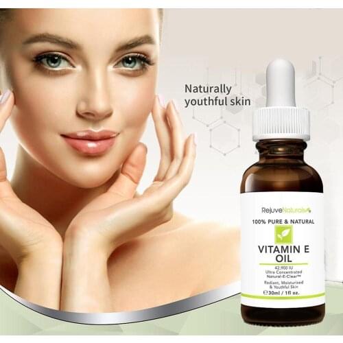 Natural Vitamin E Oil Reduce Scars Stretch Marks Dark Acne Spots Sunburn Uneven Skin Tone Moisturizing Brightening Essential Oil