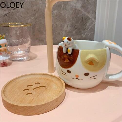Cute Cat Coffee Mugs Ceramic Cup Milk Breakfast Water Cup Funny Mug Friends Tv Show Birthday Gift Tazas Para Cafe Christmas Mugs