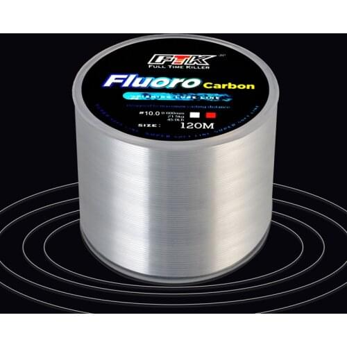 Fluorocarbon Coating Fishing Line 120M Sinking Line Japan 0.14-0.6Mm 1.88-21.5Kg Carbon Fiber Leader Line Fishing Accessories