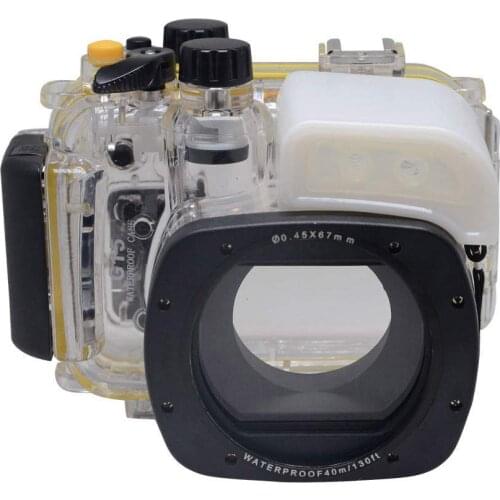 Mekon 40 meters 130ft Underwater Waterproof Housing Diving Camera cover Case for Canon G15 WP-DC48 camera